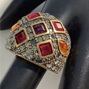 Artful Treasure Crystal Ring/Heidi Daus SZ 10